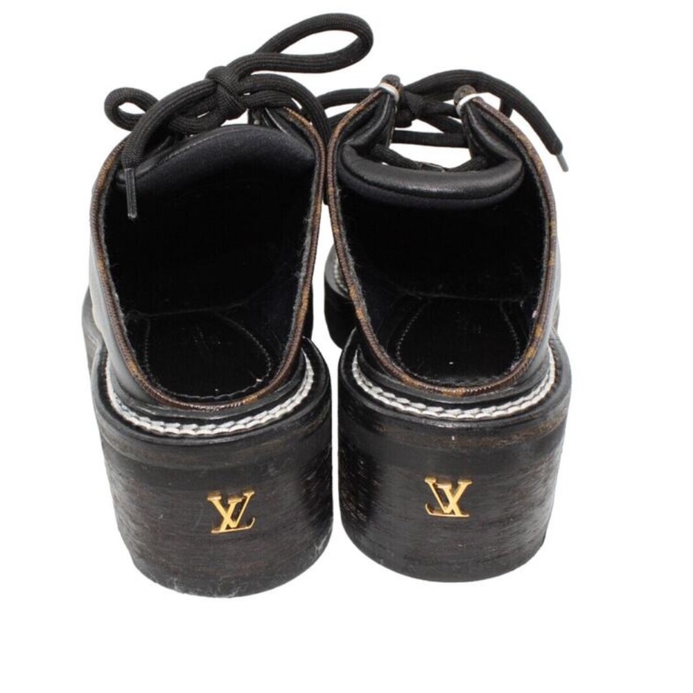 LOUIS VUITTON Beaubourg Open Back Derby Platform Clogs Shoes Sz 36 - Picture 2 of 7